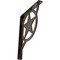 Ekena Millwork Austin Wrought Iron Bracket, (Single center brace), Antiqued Brass 1 1/2"W x 10"D x 12"H BKTM01X10X12SAUABS - alternate 1